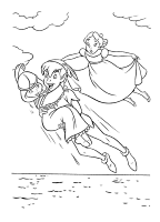 A coloring page of peter pan